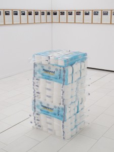 Happy End, 2011, toilet paper, 13 x 58 x 58 cm, Extradosis, Kunsthalle zu Kiel, 2011