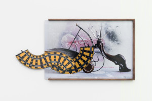 Carrera Rousseau, 2016, (Assemblage) C-Print + found object, 60,5 x 118 x 4,5 cm, unique